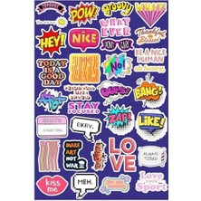 Eğlenceli Ifadeler Seri 4 Telefon Laptop Notebook Tablet Defter Matara Stiker Etiket