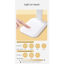 Çalışma Masası Lambası, LED Masa Lambası, Kısılabilir Masa Lambası, Dokunmatik Şalter, 3 Renk ve 10 Parlaklık Seviyesi, Göz Dostu Masa Lambası, Gece Lambası, Ofis, Okuma, Ders Çalışma Için