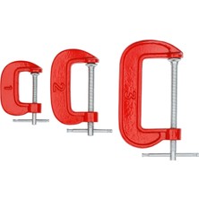 Vidalı Mengene 3'lü Set 25 Mm, 50 Mm, 75 mm