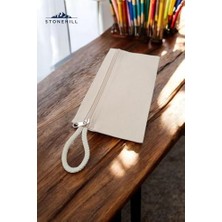 Stonehill Kanvas Kalem Çantası, 23X12 Cm, Bej, Fermuarlı