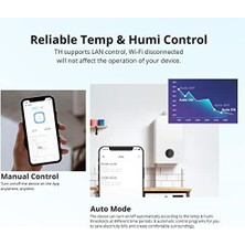 THR320D 20A Akıllı Sıcaklık ve Nem Izleme Anahtarı, Alexa,, Rj9 4P4C Arayüzü ile Uyumlu