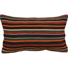 Zehra Abla Halı Yeni El Dokuma Dekoratif Lumbar Kilim Kırlent Yastık Kılıfı 6838