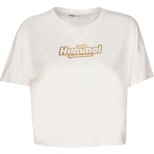 Hummel Sahara Kadın Ekru Yuvarlak Yaka Tişört