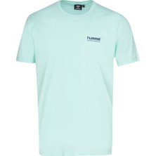 Hummel Trinar Erkek Turkuaz Yuvarlak Yaka Tişört