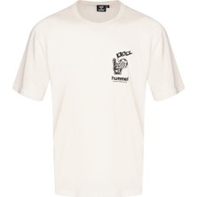 Hummel Tropico Erkek Ekru Yuvarlak Yaka Tişört