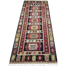 Zehra Abla Halı Yeni El Dokuma Otantik Karabağ Yolluk Yün Kilim 6934