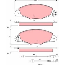 Trw GDB1336 - Disk Fren Balatası Ön Xantıa 1994-2003-XM 1994-2000