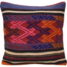 Zehra Abla Halı Yeni El Dokuma Dekoratif Kilim Kırlent Yastık Kılıfı 6792