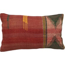 Zehra Abla Halı Yeni El Dokuma Dekoratif Lumbar Kilim Kırlent Yastık Kılıfı 6834