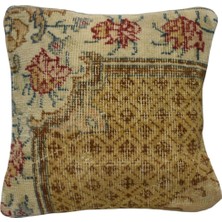 Zehra Abla Halı Vintage El Dokuma Dekoratif Halı Kırlent Yastık Kılıfı 6809