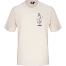 Hummel Venero Erkek Ekru Yuvarlak Yaka Tişört