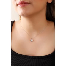 Sunshine 925 Ayar Gümüş, Sedef Taşlı Kelebek Kolye