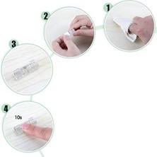 Outlet Kablo Sabitleyici Klipsler 20 Adet Kablo Düzenleyici Duvar Cam Kablo Tutucu Yapışkanlı Klips (Şeffaf)