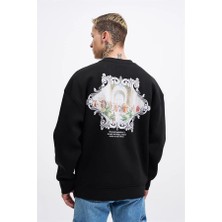 Machinist Erkek Imagination Oversize Sweatshirt Siyah