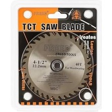 Tct Daire Testere Diski, 115 Mm, 40 Diş, 22.2 mm Delik Çapı, 1055 Karbon Çelik, Krom Vanadyum Yüzeyli, Parlatılmış ve Nikel Kaplamalı, Ağaç ve Sunta Için, Kesim Bıçağı