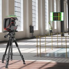 KBL36G Profesyonel Li-Ion Şarjlı 4X360⁰ LCD Ekran Otomatik Hizalamalı Yeşil Çapraz Çizgi Lazer Distomat + Uzaktan Kumanda + Taşıma Çantası