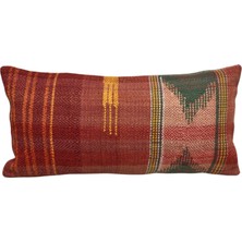 Kilim Antik El Dokuma Dekoratif Lumbar Kilim Kırlent Yastık Kılıfı 1333 - Yeni - Çok Renkli