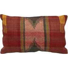 Kilim Antik El Dokuma Dekoratif Lumbar Kilim Kırlent Yastık Kılıfı 1289 - Yeni - Çok Renkli