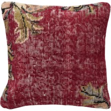 Kilim Antik El Dokuma Dekoratif Halı Kırlent Yastık Kılıfı 1282 - Vintage - Çok Renkli