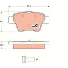 Trw GDB1620 - Arka Balata P307 00 307 Sw 02 307 cc 03 207 06 C4 04 08 Küçük Tip