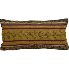 Kilim Antik El Dokuma Dekoratif Lumbar Kilim Kırlent Yastık Kılıfı 1317 - Yeni - Çok Renkli