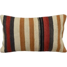 Kilim Antik El Dokuma Dekoratif Lumbar Kilim Kırlent Yastık Kılıfı 1307 - Yeni - Çok Renkli