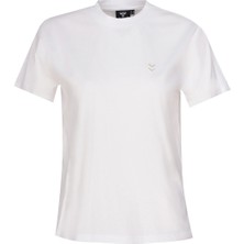 Hummel T-Mt Pulse Co Regular Kadın Beyaz Yuvarlak Yaka Tişört