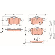 Trw GDB1668 - Ön Balata Astra H 04 Merıva 03 Zafıra 05 Corsa C D 03 Combo 04
