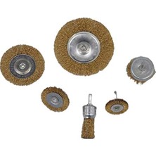 6'lı Pimli Tel Fırça Seti Pas Yağ Kir Boya Yapışkan Çözücü