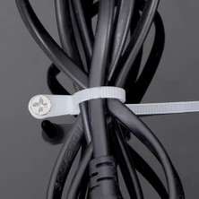 Vida Delikli Kablo Bağı Plastik Kelepçe 100LÜ Paket Beyaz 3.6X150MM