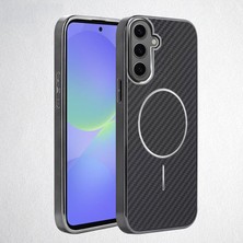 Samsung Galaxy S24 Plus Uyumlu Kılıf Zebana Velora Series Kılıf (Kablosuz Şarj) Siyah