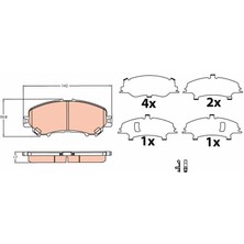 Trw GDB3622 - Ön Balata Renault Kadjar 15 Koleos Iı 15 Nıssan Qashqaı J11 13 x Traıl Iıı 14