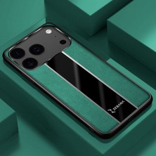 Apple iPhone 17 Pro Uyumlu Kılıf Zebana Premium Deri Kılıf Yeşil