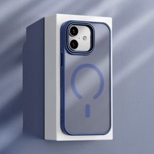 Apple iPhone 16 Plus Uyumlu Kılıf Zebana Aura Silikon Kılıf (Kablosuz Şarj) Lacivert