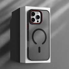 Apple iPhone 16 Pro Uyumlu Kılıf Zebana Aura Silikon Kılıf (Kablosuz Şarj) Siyah