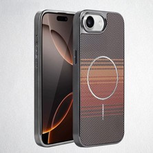 Apple iPhone 16E Uyumlu Kılıf Zebana Velora Series Kılıf (Kablosuz Şarj) Kahverengi