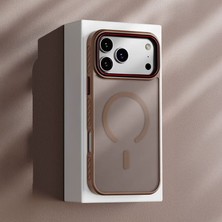 Apple iPhone 17 Pro Uyumlu Kılıf Zebana Aura Silikon Kılıf (Kablosuz Şarj) Desert Titanyum