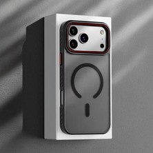 Apple iPhone 17 Pro Max Uyumlu Kılıf Zebana Aura Silikon Kılıf (Kablosuz Şarj) Siyah