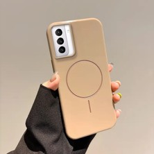 Samsung Galaxy S21 Fe 5g Uyumlu Kılıf Zebana Vivid Silikon Kılıf Desert Titanyum