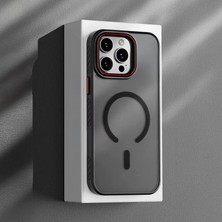 Apple iPhone 15 Pro Uyumlu Kılıf Zebana Aura Silikon Kılıf (Kablosuz Şarj) Siyah