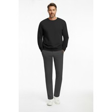 goffra Erkek Ultra Esnek Relaxed Beli Lastikli Jogger Pantolon Koyu Gri M702-R0433-02