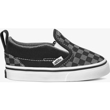 Vans Siyah - Gri Bebek Yürüyüş Ayakkabısı VN0A3488EO01-TD Slip-On V