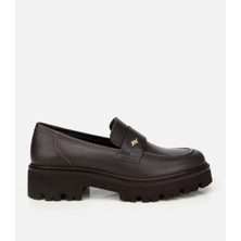 Hotiç 01AYH318340A480 KADIN Deri Kahverengi Kalın Tabanlı Klasik Loafer