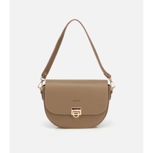 Hotiç 03CAH296590A450 KADIN Vizon Gold Kilit Detaylı Omuz Çantası