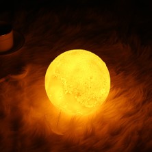 Judge Gün Işığı  3D Ay Gece Lambası Dekoratif Küre LED Başucu Lambası