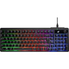 Acer Emachines, EAK860, Siyah, USB Kablolu, Rainbow Backlight, Membran Tuşlar, Türkçe Q, 100 Tuşlu, Gaming Klavye