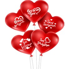 Judge Seni Seviyorum Yazılı 20 Li Kalp Balon