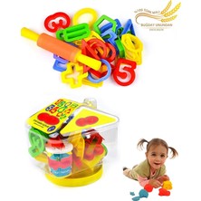 Judge Rakam ve Geometrik Şekil Kalıplı Buğday Unu Oyun Hamuru Seti