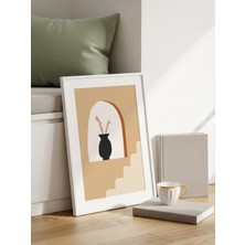 Fuart.Co Siyah Vazo Art Bohem Dijital Baskı Poster (Çerçevesiz) ARFU
