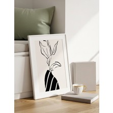 Fuart.Co Çizgili Vazo Art Bohem Dijital Baskı Poster (Çerçevesiz) ARFU